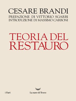 cover image of Teoria del restauro